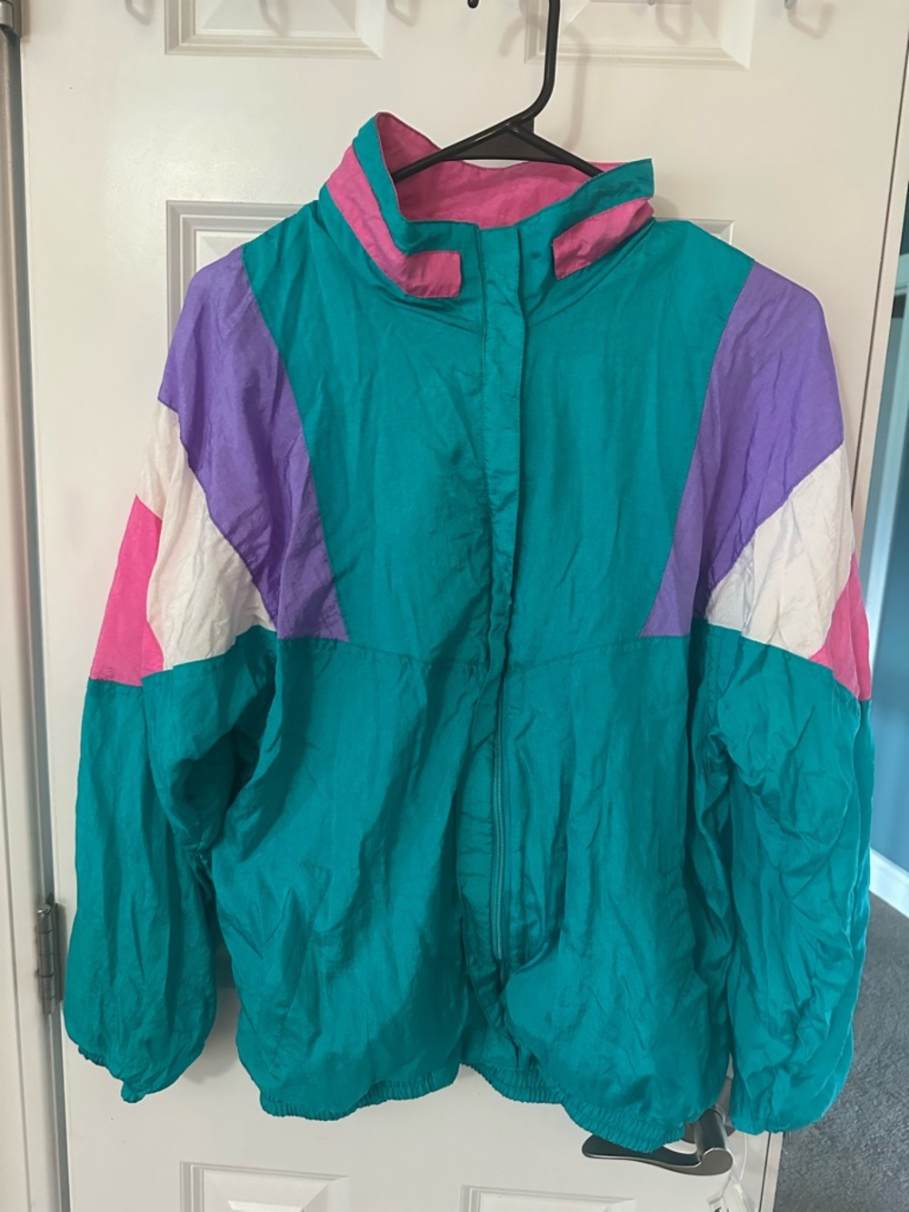 Vintage Women’s Bocoo Track Jacket Windbreaker Size Medium 90s Teal